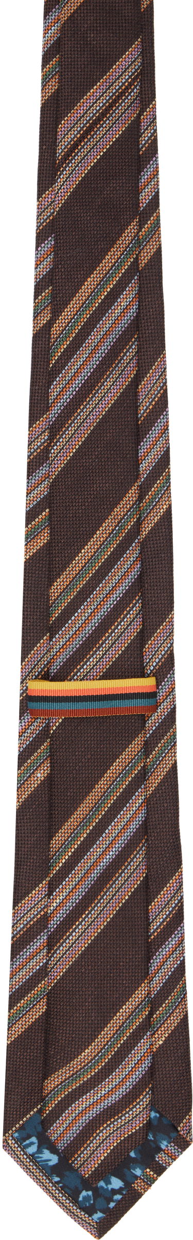 Šál Paul Smith Paul Smith Linen-Silk Block Stripe Tie Hnedá | M1A-0TIE-P41444-68, 1