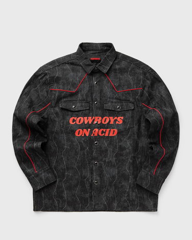 Košeľa Pleasures Pleasures Acid Cowboy Denim Shirt Čierna | P24W005-BLACK, 0