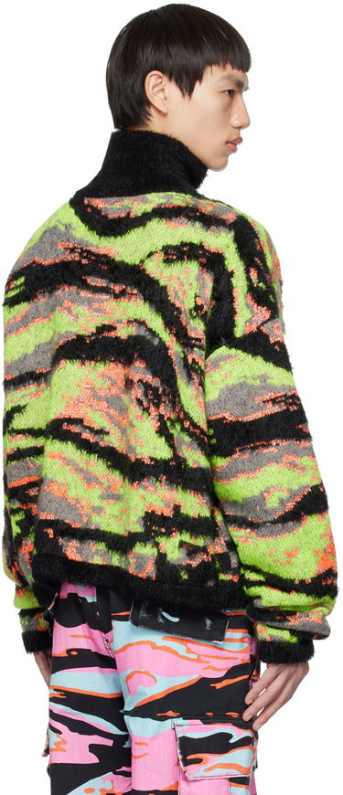 Sveter ERL ERL Camo-Print Mockneck Sweater Čierna | ERL06N007, 2