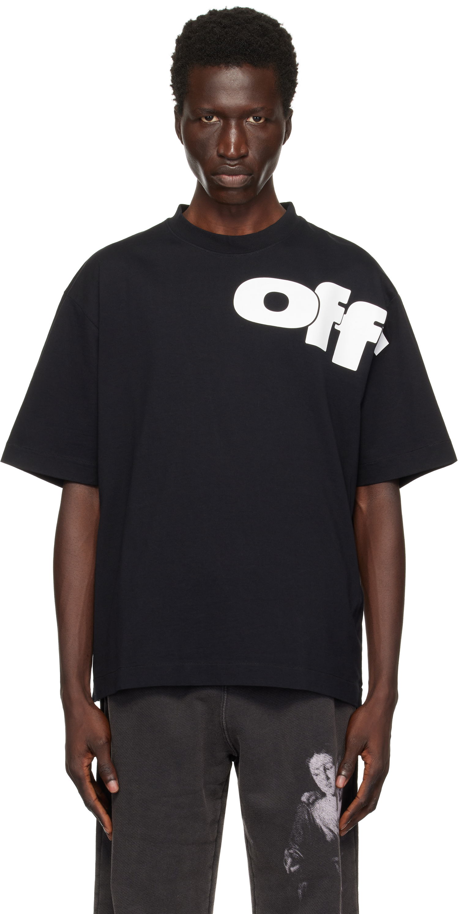 Tričko Off-White Shared Logo Black T-Shirt Čierna | OMAA120F24JER00G1001, 0