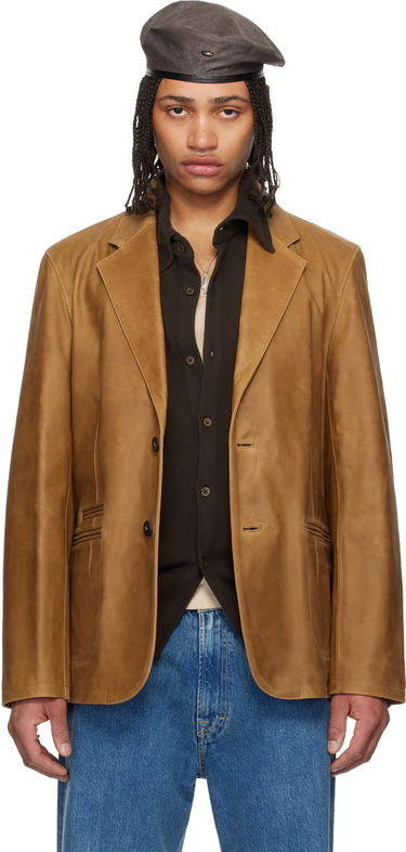 Bunda OUR LEGACY Our Legacy Opening Leather Blazer Hnedá | M2259OBL, 0