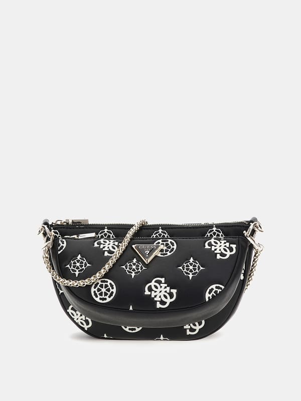 Kabelka GUESS Deesa Peony 4G Logo Crossbody Bag Čierna | HWPG9314710, 0