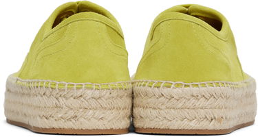Náušnice JW Anderson JW Anderson Suede Lace-Front Platform Espadrilles Zelené | SE0032-LA0240, 1