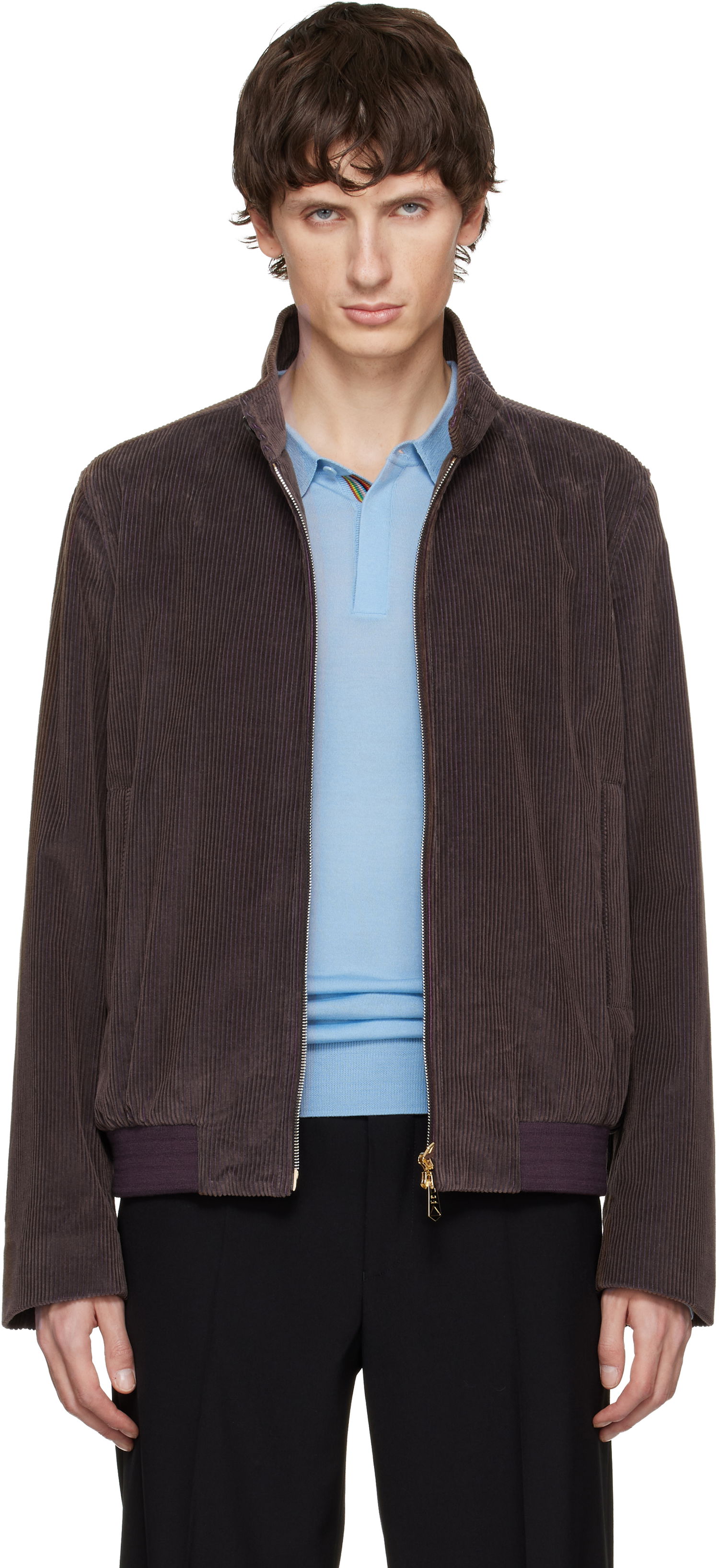 Bomber bunda Paul Smith Paul Smith Two-Tone Cotton Cord Bomber Jacket Hnedá | M1R-603Z-T02792-73, 0