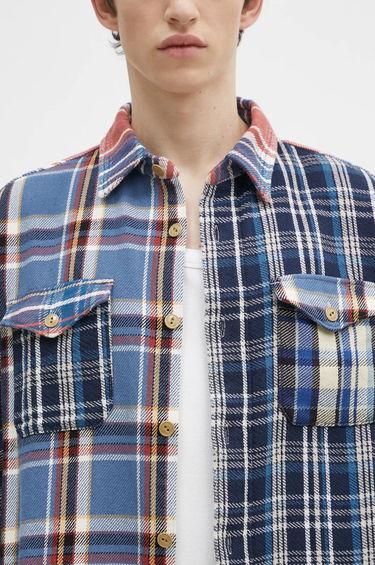 Košeľa Human Made Crazy Check Relaxed Longsleeve Shirt Modrá | HM28SH014, 3
