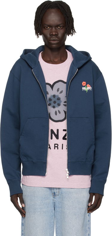 Mikina KENZO Kenzo 'KENZO Archive Bouquet' Full-Zip Hoodie Navy | FF65HO2554MF, 0