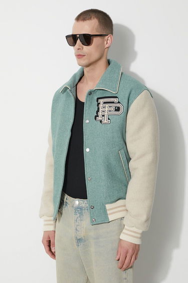 Bomber bunda Filling Pieces Filling Pieces Wool Varsity Jacket Zelené | 78616981033, 3