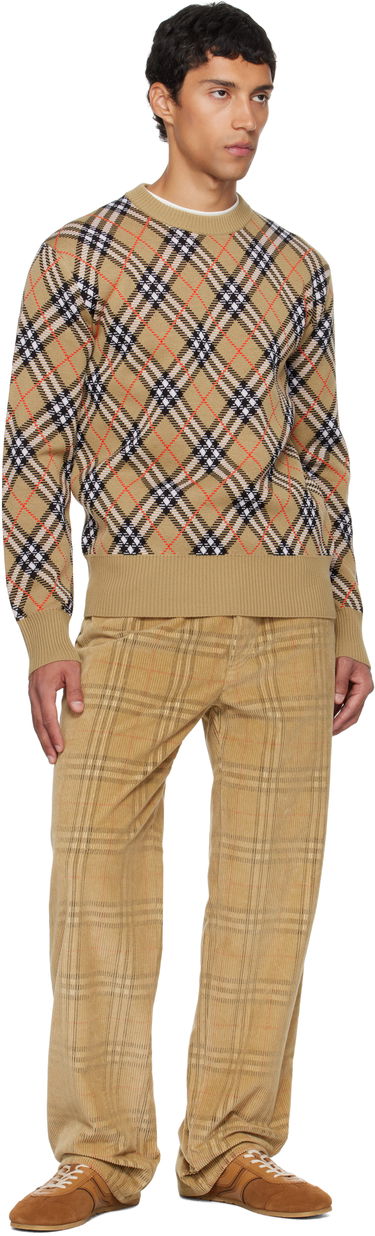 Sveter Burberry Burberry Check Snowdon Sweater Béžová | 8110189, 3