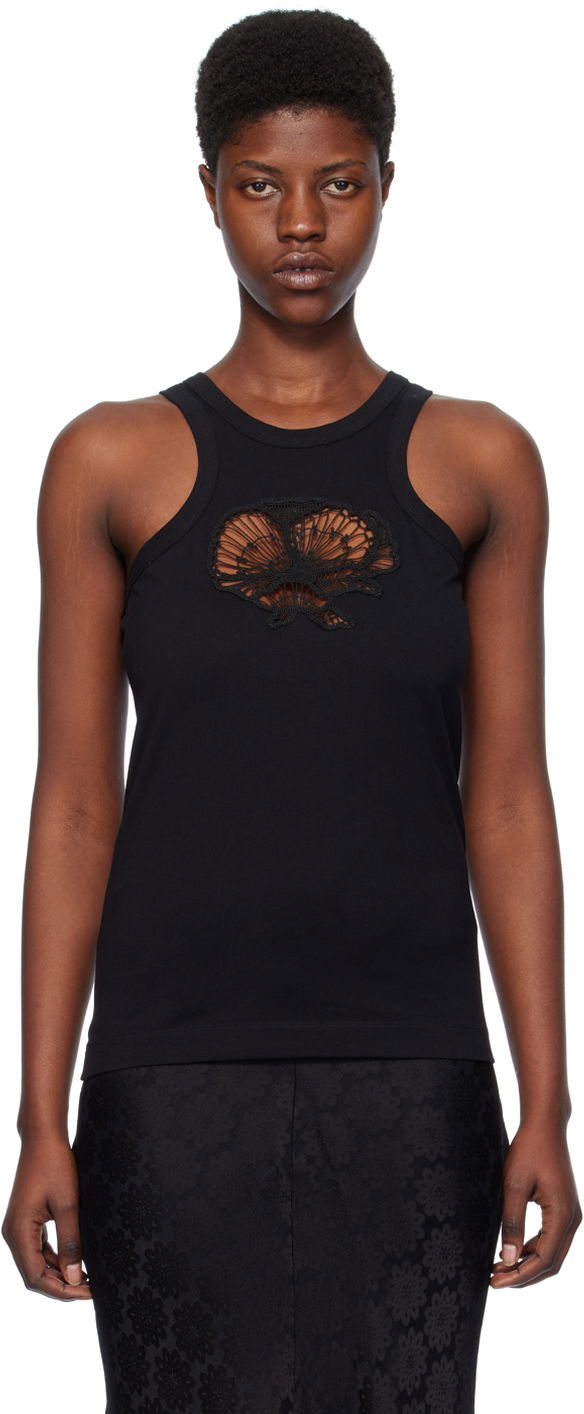 Tielko Stella McCartney Stella McCartney Crochet Cutout Tank Top Čierna | 6J02783SPY59, 0