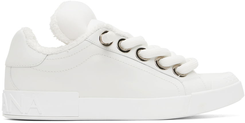 Tenisky a topánky Dolce & Gabbana White Portofino Sneakers Biela | CS2194A1065, 0