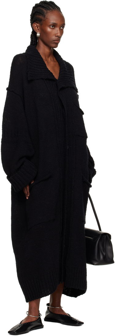 Sveter Yohji Yamamoto Yohji Yamamoto Plain Stitch Pocket Long Cardigan Čierna | HL-K78-091, 3