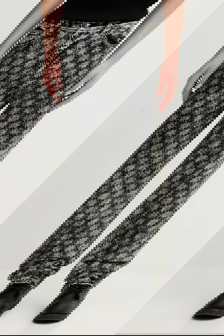 Džínsy DAILY PAPER Acid Wash Patterned Wide Leg Velvet Rahul Jeans Rôznofarebný | 2521032, 0