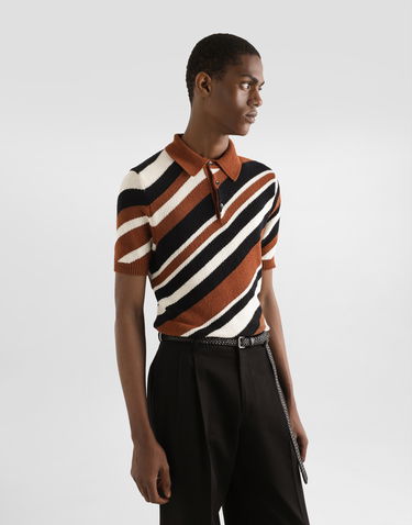 Polo tričko Dolce & Gabbana Dolce & Gabbana Striped Short-Sleeved Knit Polo Shirt Rôznofarebný | GXZ64TJFMMSM9492, 3