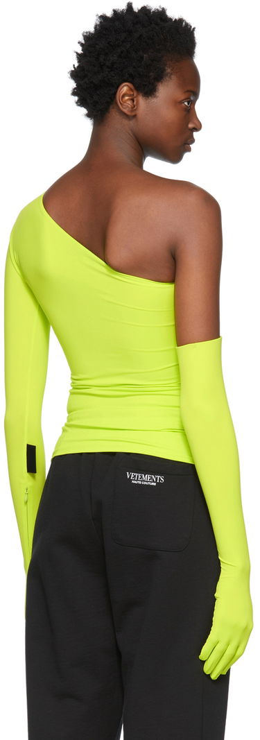 Tielko VETEMENTS Vetements Single-Shoulder Long Sleeve T-Shirt with Gloves Zelené | WA52TO500Y, 2