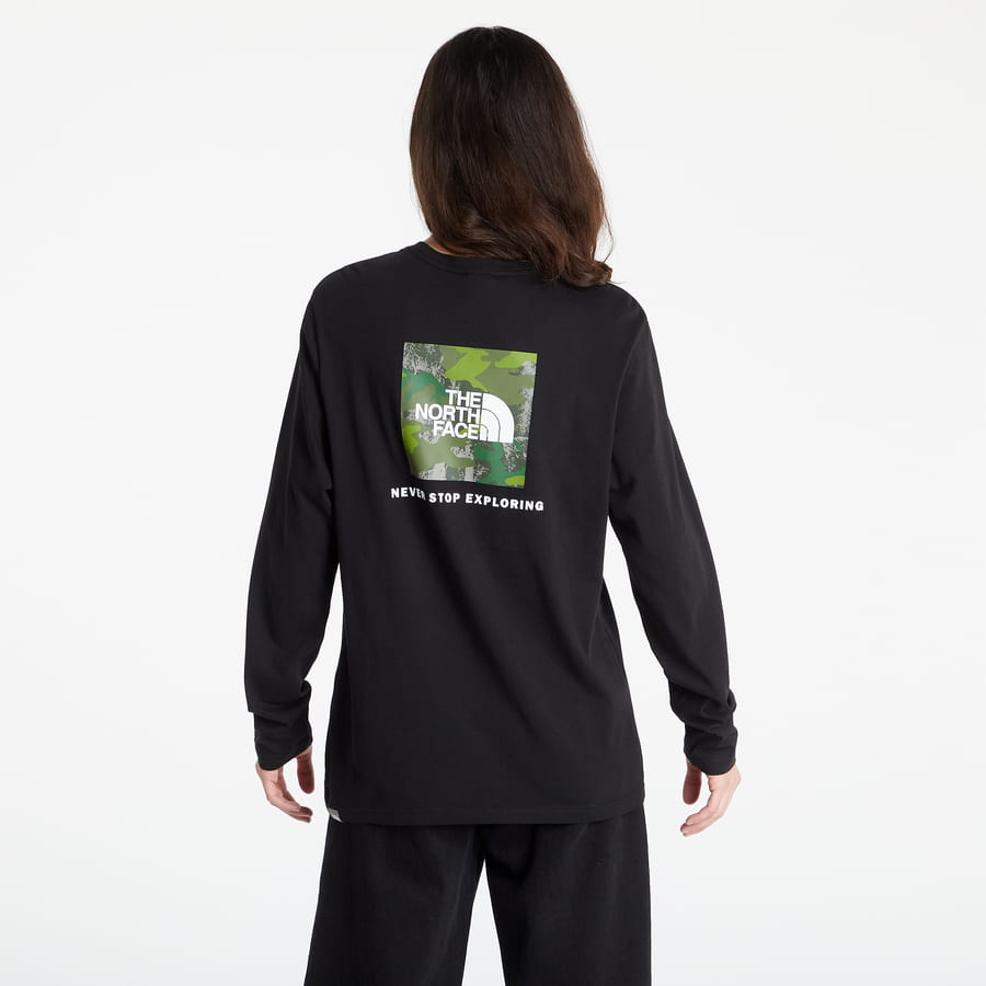 Tričko The North Face L/S Red Box Tee Čierna | NF0A493L52Q1, 1