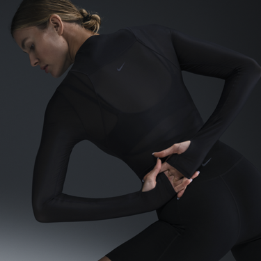 Tričko Nike Sheer Long Sleeve T-Shirt Čierna | FV7915-010, 2