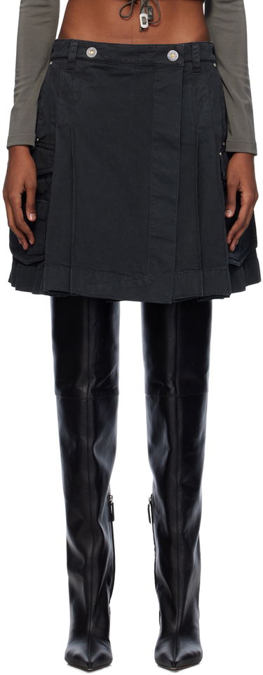 Sukňa Dion Lee Kilt Denim Midi Skirt Čierna | C1005PS24, 0