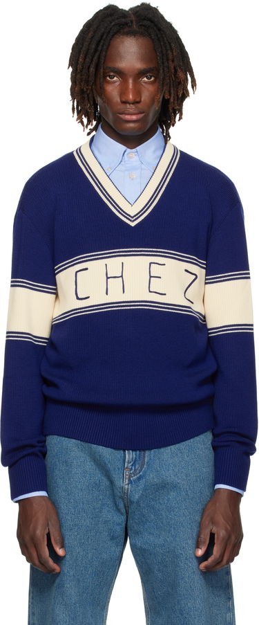 Sveter Valentino Valentino 'Chez Valentino' Jacquard Pattern Sweater Modrá | 7V3KC34KB02, 0