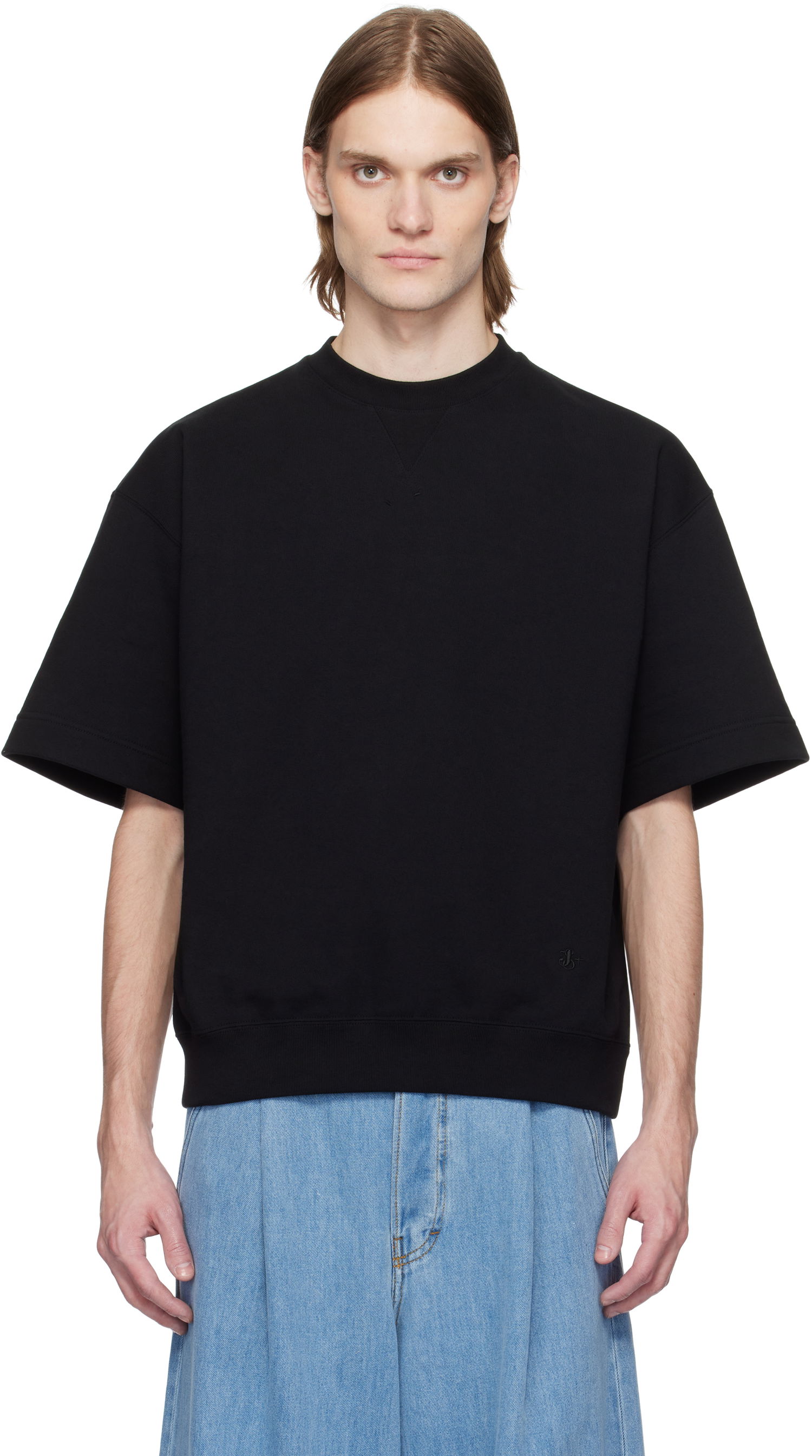 Sveter Jil Sander Jil Sander Crew-Neck T-Shirt Čierna | J47GC0151_J20039, 0