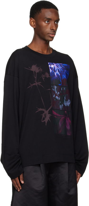 Tričko Dries Van Noten Floral Collage Print Long-sleeve T-shirt Čierna | 252-021120-2603, 1