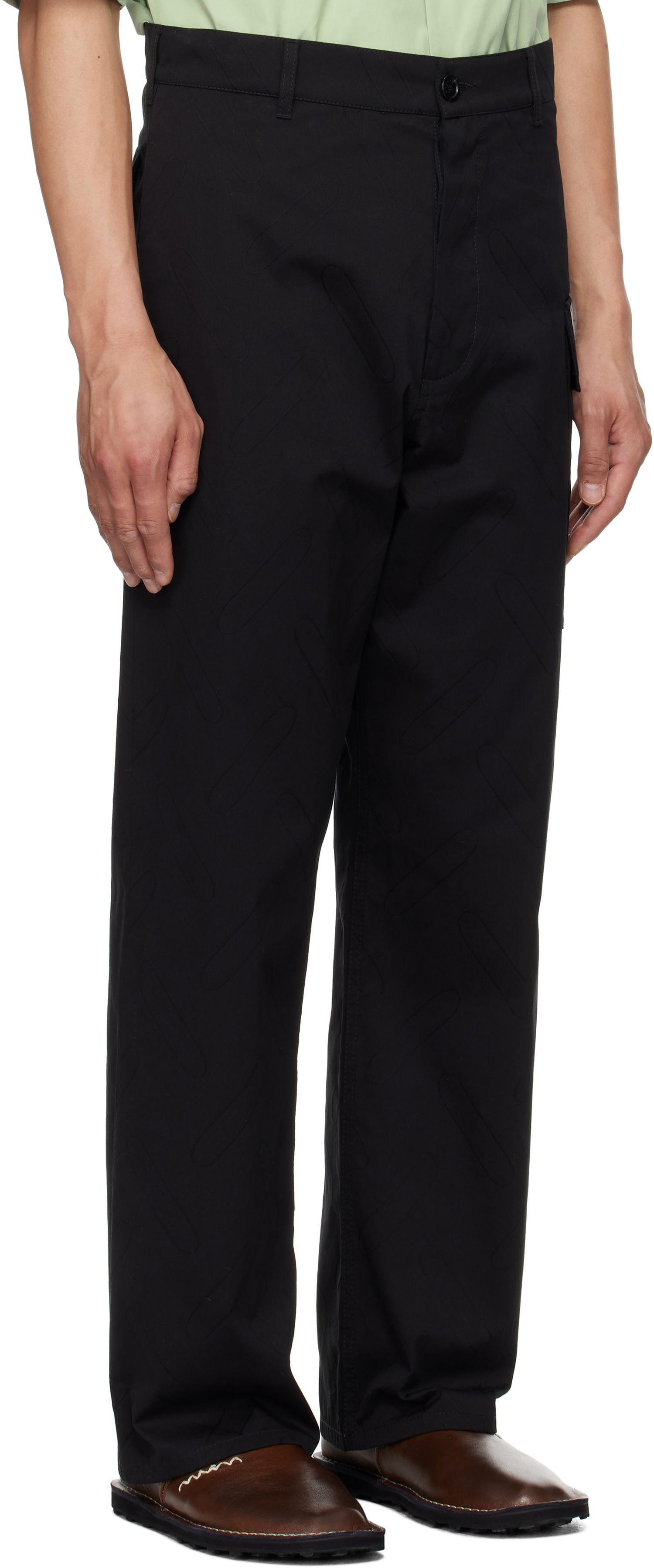 Cargo nohavice Marni Marni Confetti Jacquard Cotton Trousers Čierna | PUMU0095S1 UTC484, 1