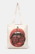 Mouth Print Canvas Tote Bag