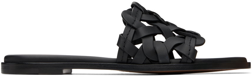 Tenisky a topánky Gianvito Rossi Amalfi Woven Leather Sandals Čierna | G15970-05CUO-CLN, 0