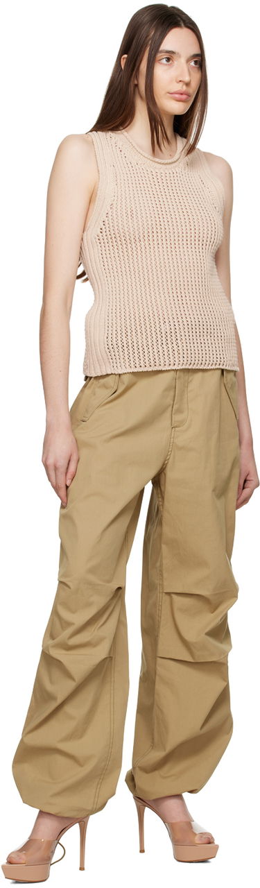 Tielko Dion Lee Sleeveless Grid Knit Top Béžová | C7167R23, 3