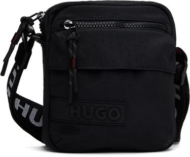 Taška cez rameno BOSS HUGO Recycled Nylon Canvas Messenger Bag Čierna | 50541949, 0