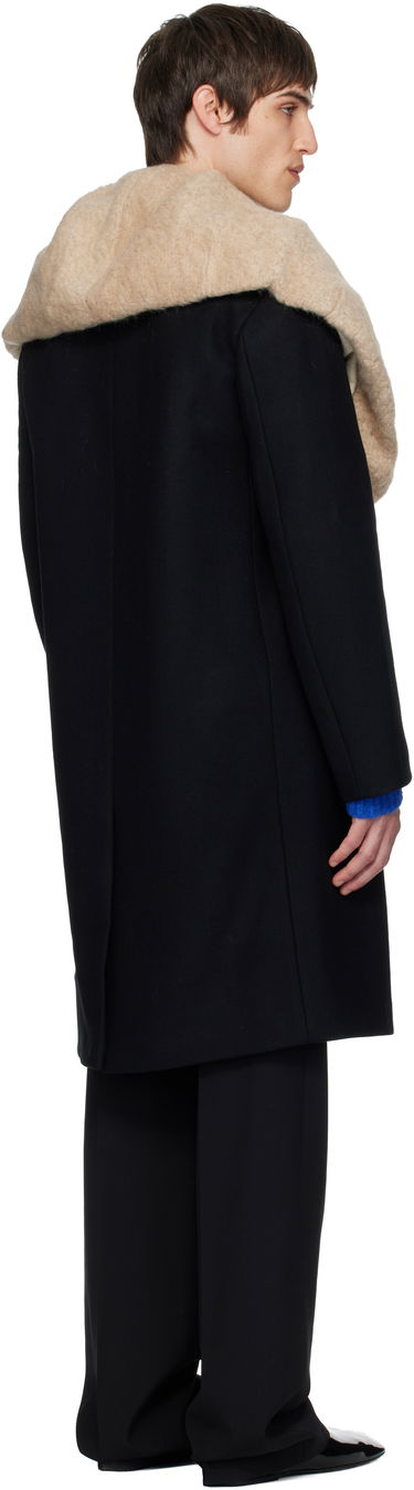 Kabáty Dries Van Noten Dries Van Noten Wool Collar Coat Čierna | 252-020231-2216, 2