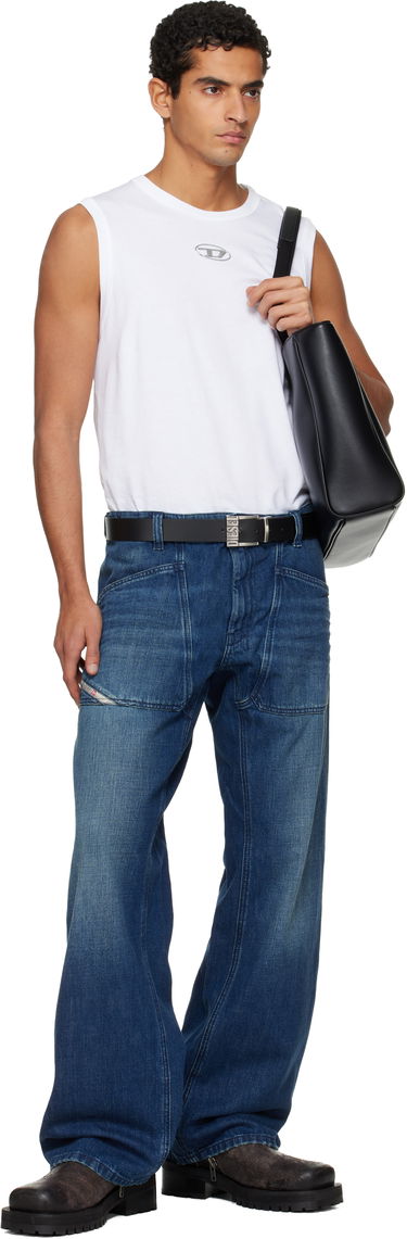 Tielko Diesel Tank Top with Oval Logo Biela | A15372-0CLBR-100, 4