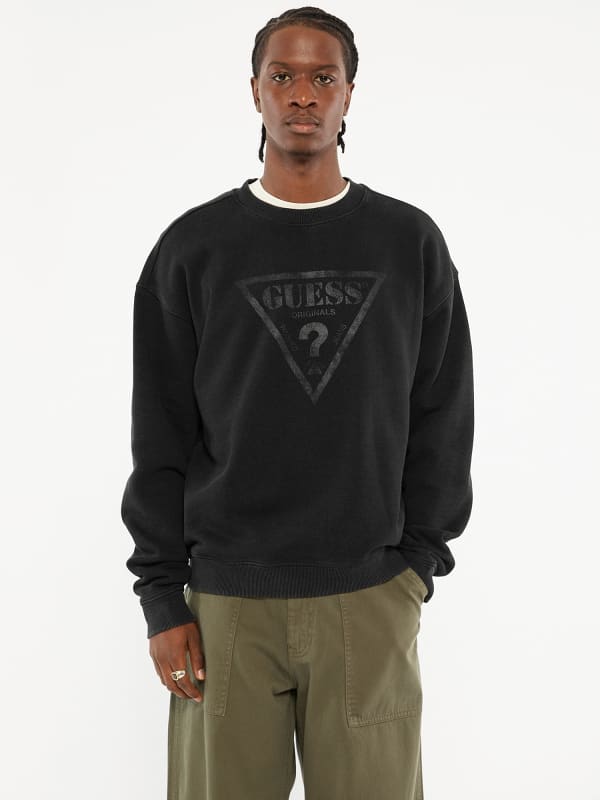Mikina GUESS Triangle Logo Sweatshirt Čierna | M4BQ11K9V31, 0