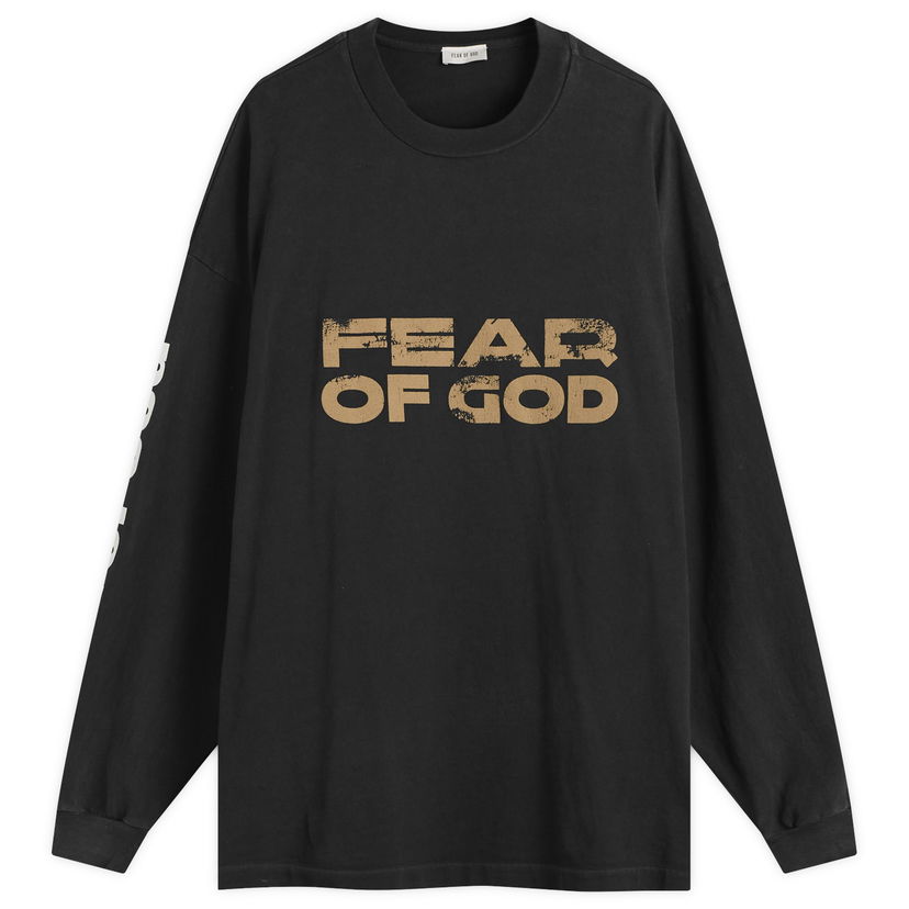 Tričko Fear of God Fear of God Relaxed Long Sleeve T-Shirt Čierna | FG25FW10-10402HWJUS-001