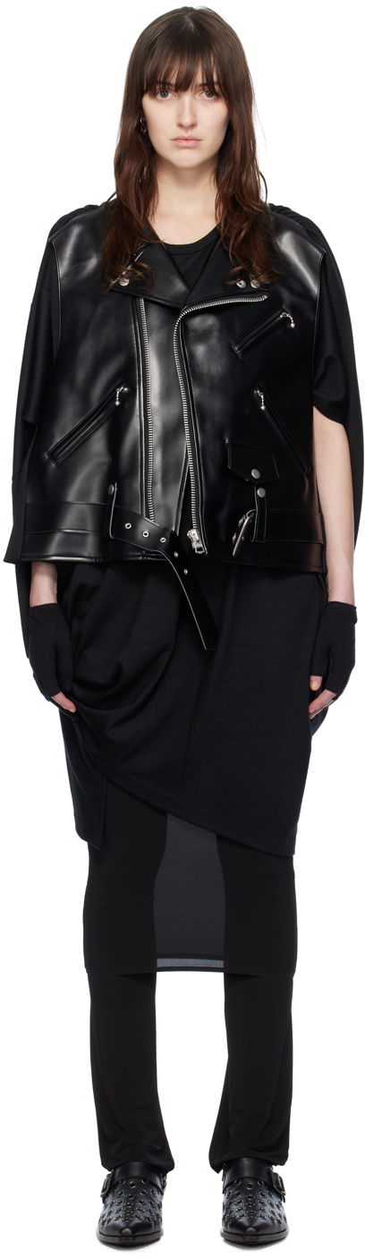 Vesta Junya Watanabe Layered Faux-Leather Vest Čierna | JL-O011-051, 0