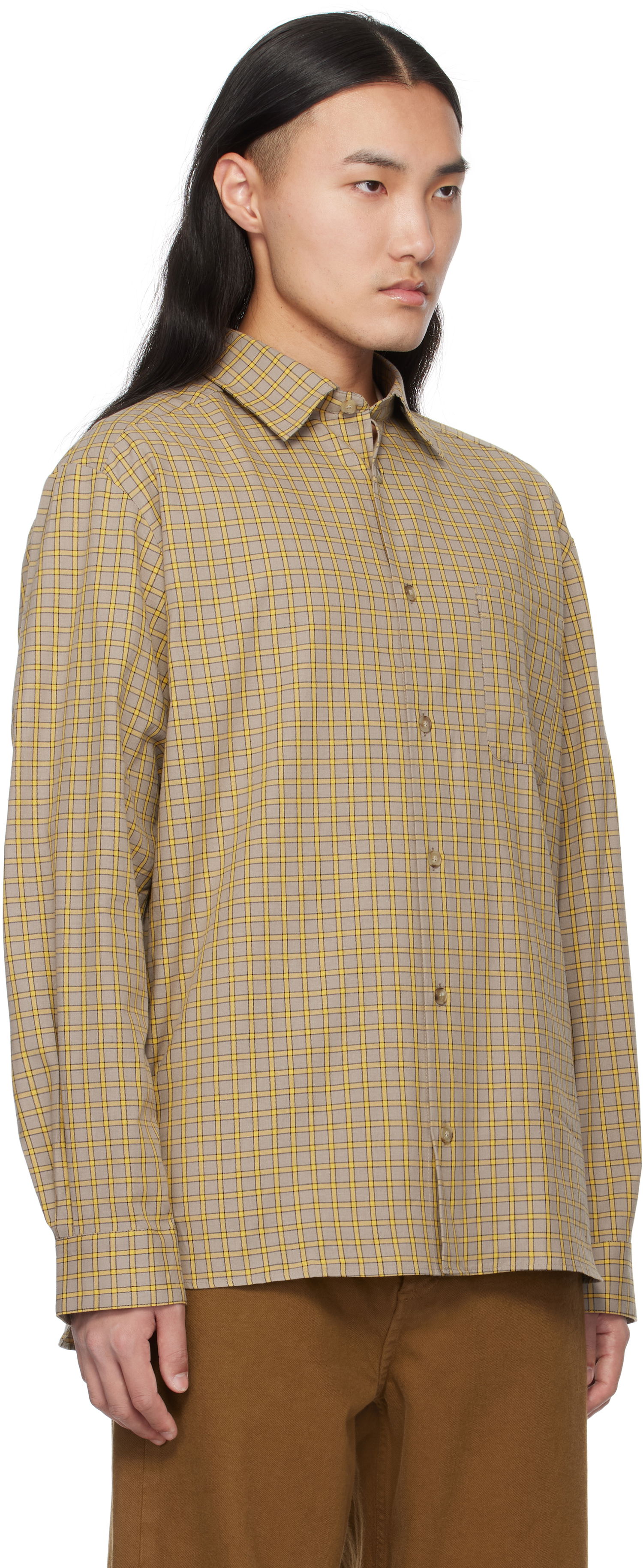 Košeľa A.P.C. Plaid Relaxed Shirt Béžová | COHFD-H12532, 1