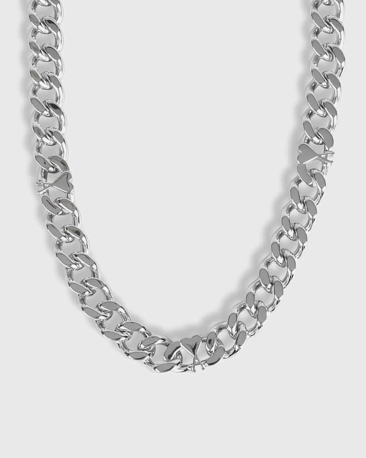Náhrdelník AMI Chain Necklace with Heart Accent Metalická | UJW928.361-900, 1
