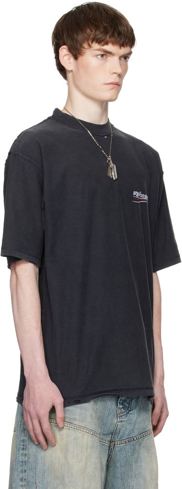 Tričko Balenciaga Balenciaga Political Campaign Inside-Out T-Shirt Čierna | 830247TSVF39668, 1