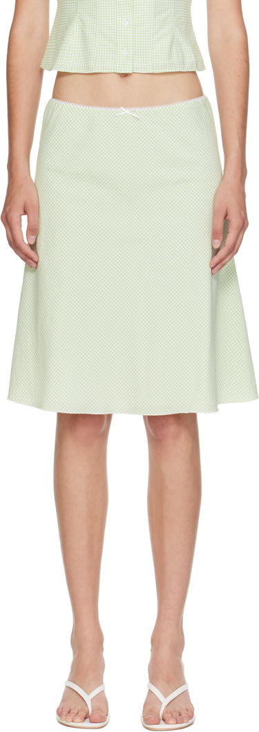Sukňa GUIZIO Guizio Gingham Paloma Midi Skirt Zelené | P25338W152, 0