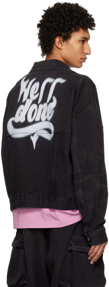 Bunda We11done Graphic Denim Jacket Čierna | WD-DJ3-22-376-U-BK, 2