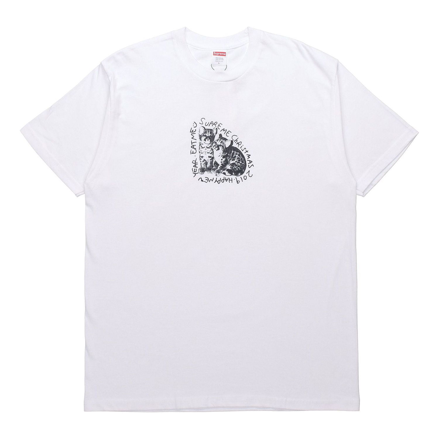 Tričko Supreme Kitten Print Short Sleeve T-Shirt Biela | SUP-FW19-10915, 0