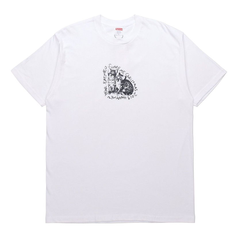 Tričko Supreme Kitten Print Short Sleeve T-Shirt Biela | SUP-FW19-10915