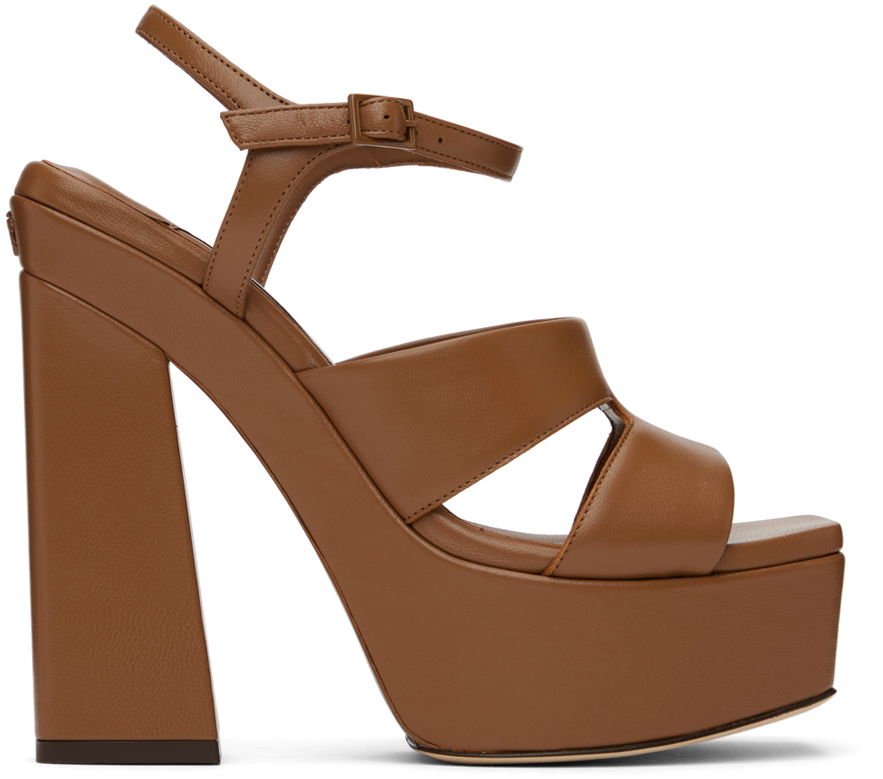 Tenisky a topánky Jimmy Choo Jimmy Choo Ellison/PF 140 Platform Heeled Sandals Hnedá | ELLISON/PF 140 NAP, 0
