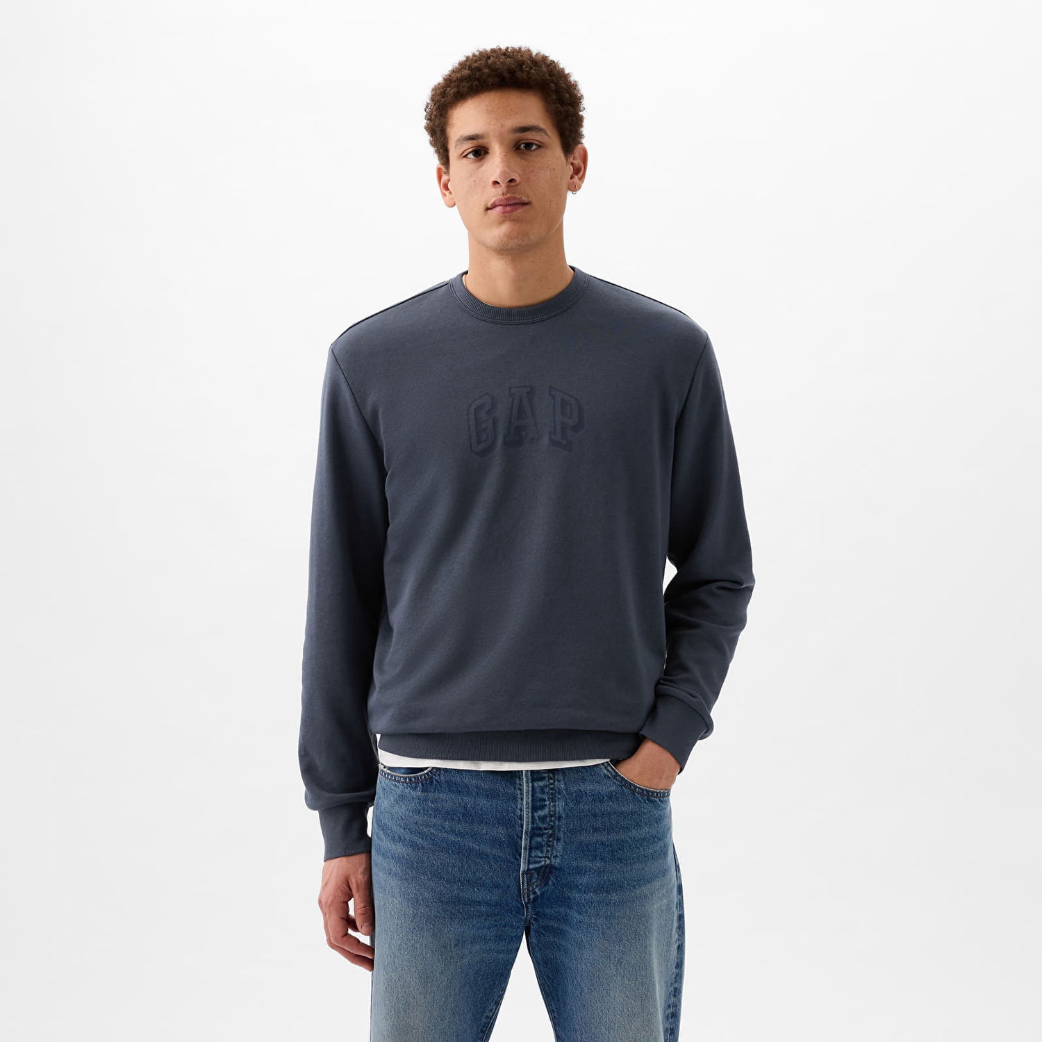 Mikina GAP Logo Crewneck Sweatshirt Deep Sailor Blue Navy | 868456-02, 0