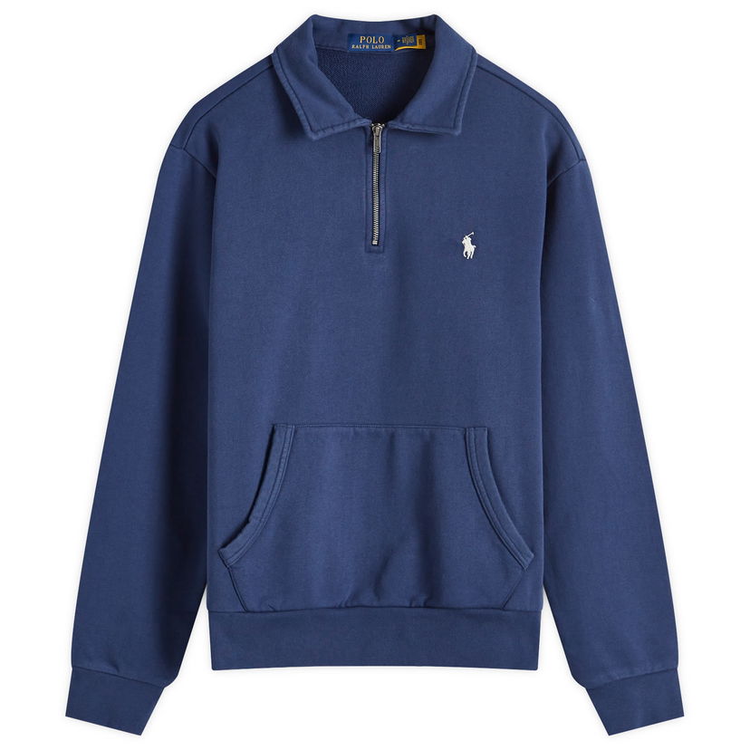 Mikina Polo by Ralph Lauren Loopback Half Zip Sweatshirt Modrá | 710934601009