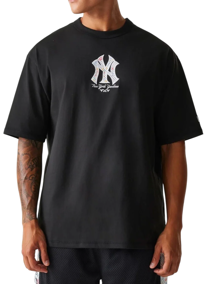Tričko New Era New Era MLB New York Yankees Infill Oversized T-Shirt Čierna | 60667838-60667838, 0