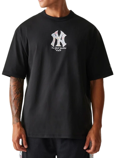 Tričko New Era New Era MLB New York Yankees Infill Oversized T-Shirt Čierna | 60667838-60667838, 0