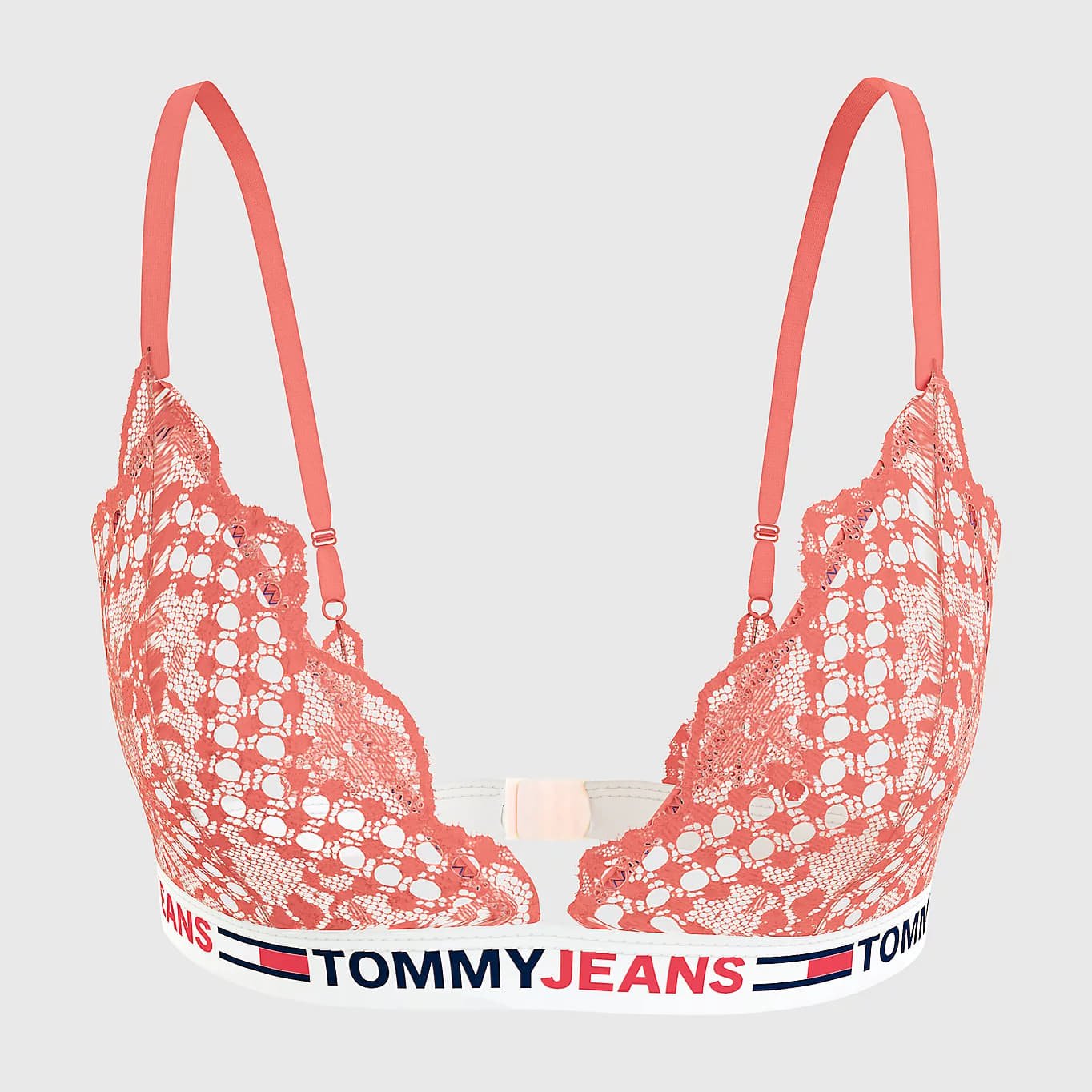 Podprsenka Tommy Hilfiger Lace Unlined Triangle Oranžová | UW0UW03829 SN6, 1