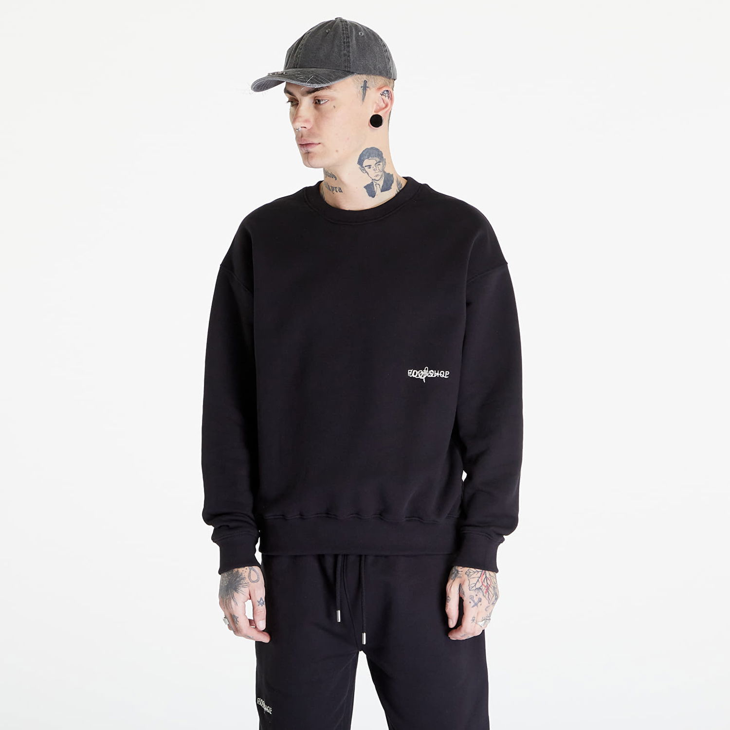 Mikina Footshop Everyday Crewneck Čierna | FTSHP_273, 0