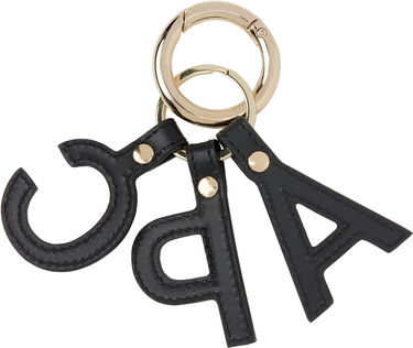 Kľúčenka A.P.C. A.P.C. Lettres 'A.P.C.' Leather Keychain Čierna | PXAWV-F63656, 1
