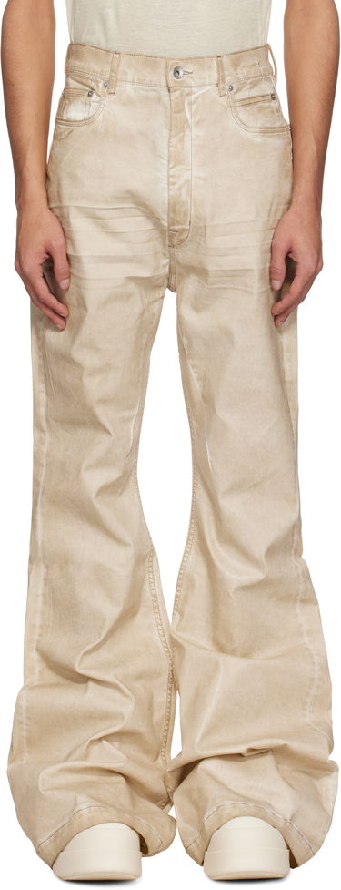 Džínsy Rick Owens Rick Owens DRKSHDW Hollywood Bolan Bootcut Jeans Béžová | DU01E3365 SCF, 0